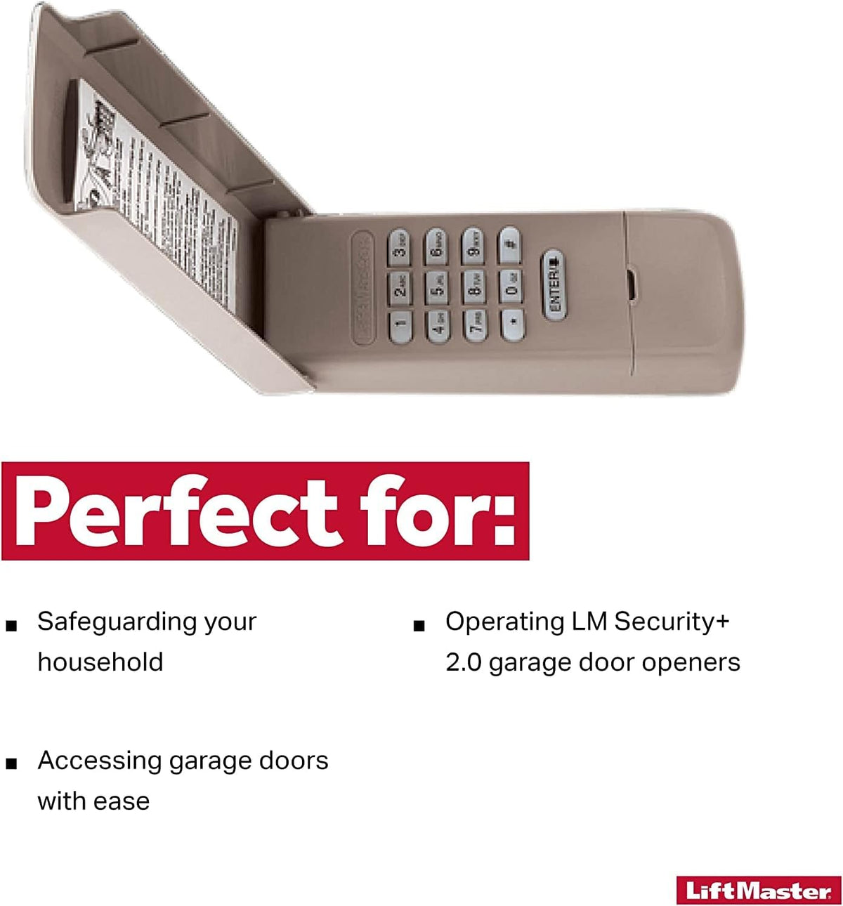 LiftMaster 877LM Wireless Keypad – Genuine OEM for Yellow Learn Button Openers