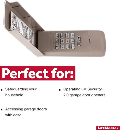 LiftMaster 877LM Wireless Keypad – For Garage Door Openers with Yellow Learn Button