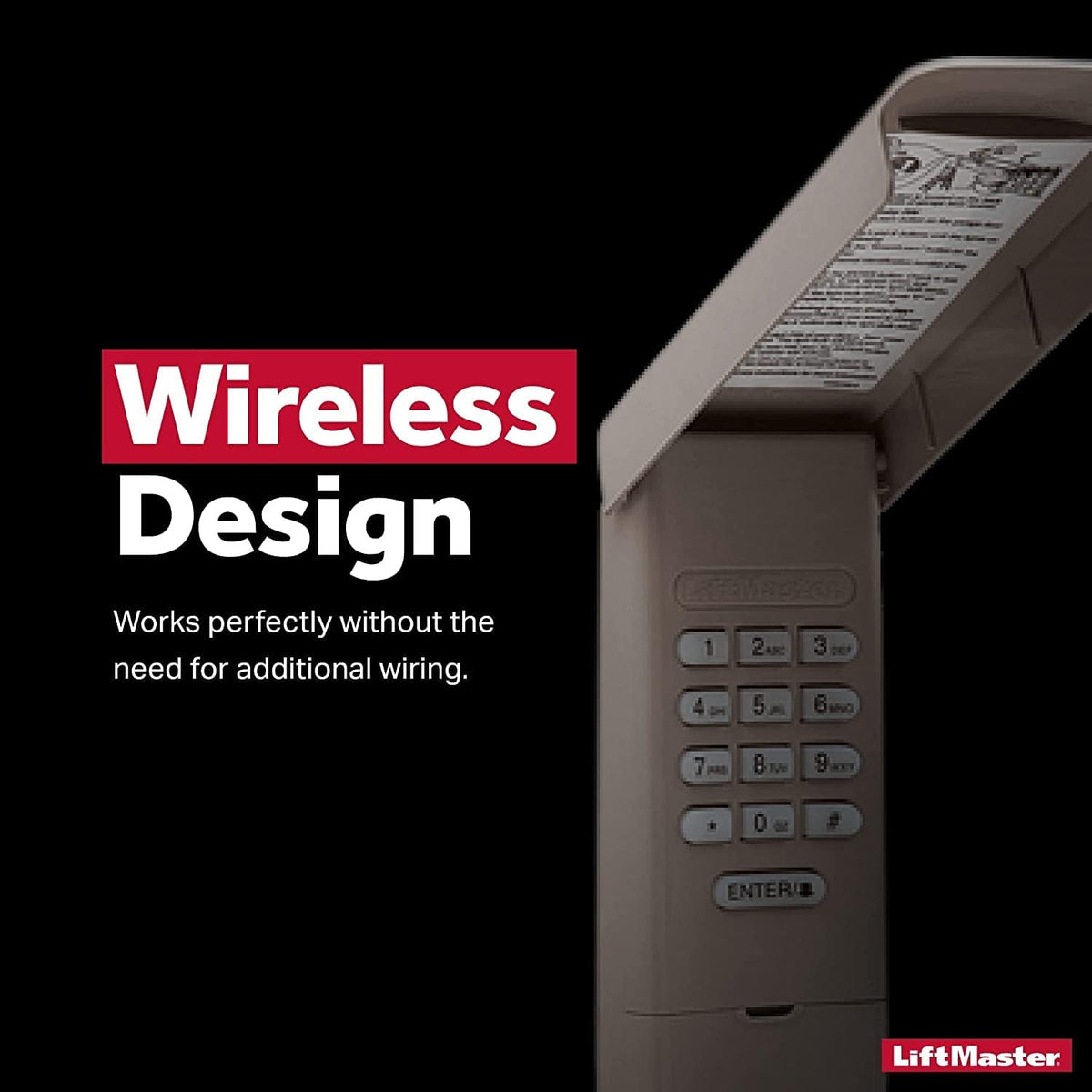 LiftMaster 877LM Wireless Keypad – Genuine OEM for Yellow Learn Button Openers