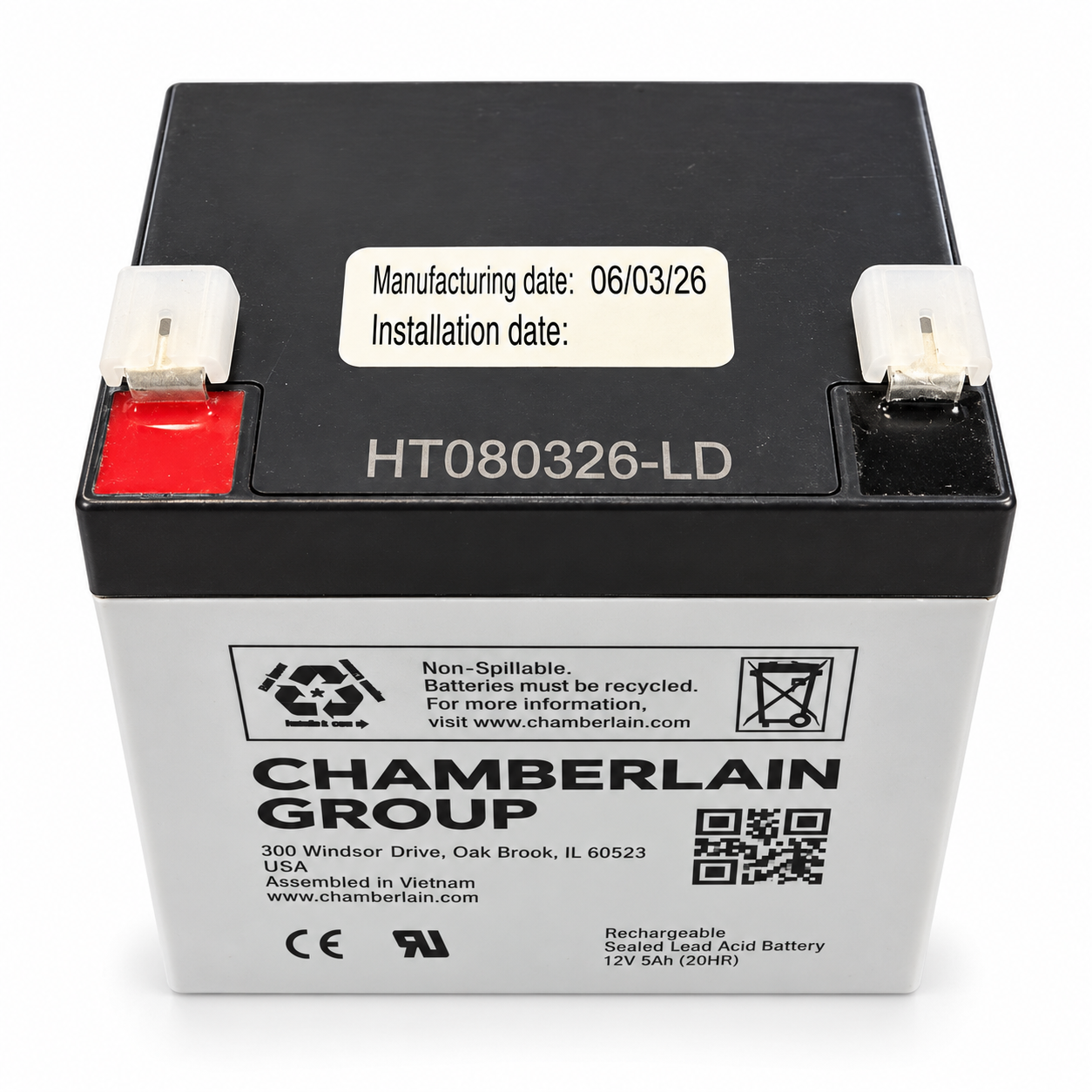 LiftMaster 485LM OEM Backup Battery for Chamberlain Garage Door Openers