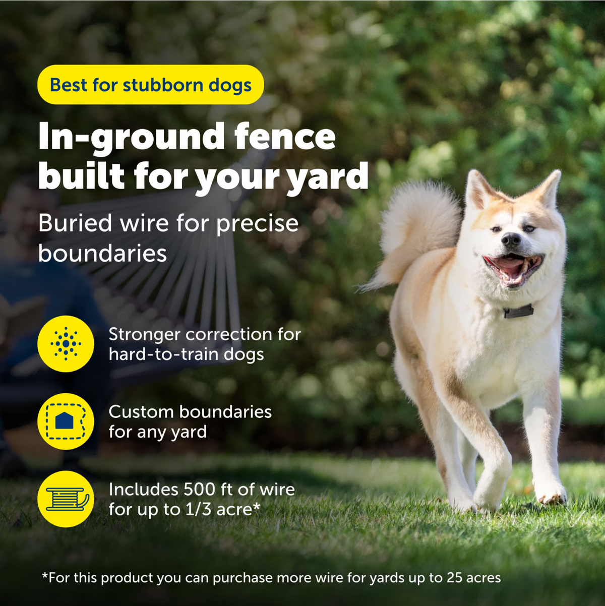 PetSafe Stubborn Dog In-Ground Fence for Hard-To-Train Pets, Waterproof, Tone & Static