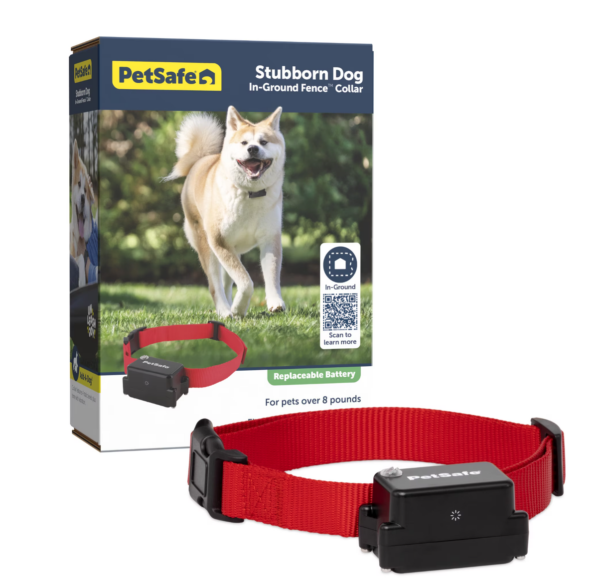 PetSafe Stubborn Dog Receiver Collar Only for Dogs +8 lb., Waterproof, Tone, Vibration & Static
